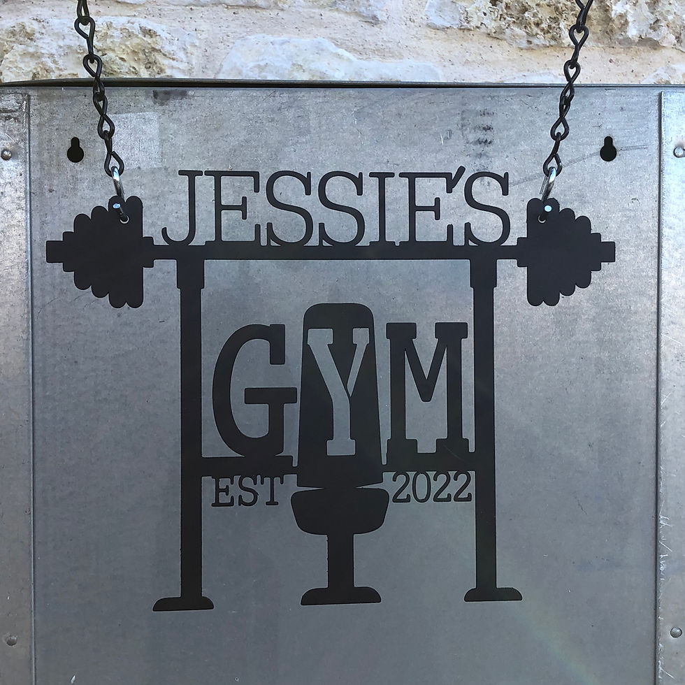 Thumbnail: Your Name Custom Metal Weightlifting Sign
