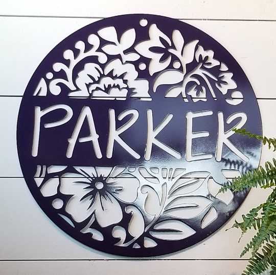 Thumbnail: Family Name Sign | Outdoor Family Sign | Family Floral Sign | Spring Monogram Do