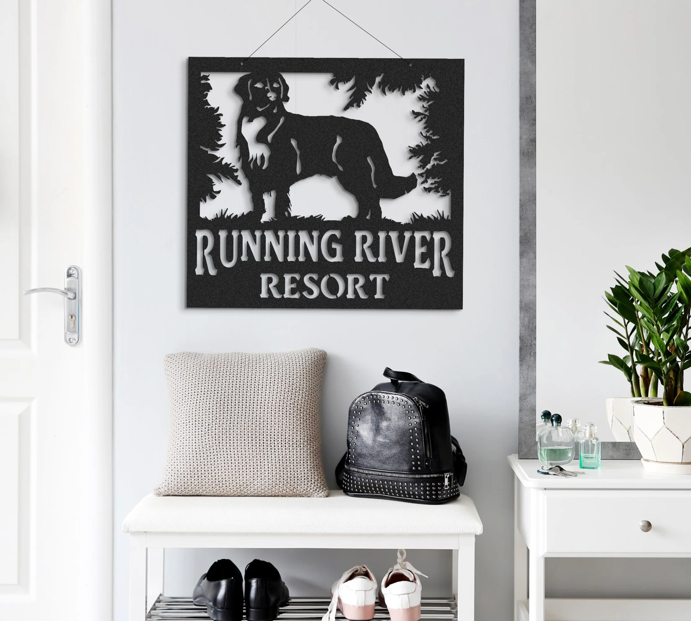 Golden Retriever Indoor Or Outdoor Metal Dog Sign Langley Metal Golden Retriever Indoor Or Outdoor Metal Dog Sign Langley Metal