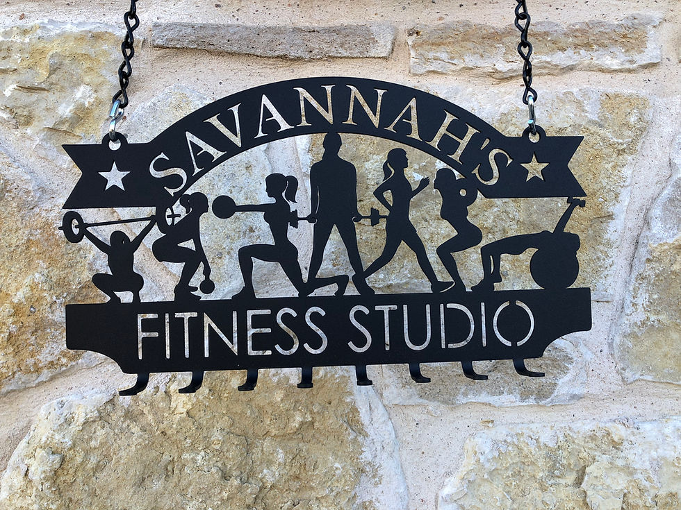 Thumbnail: Customized Metal Home Gym Hanging Medal Display