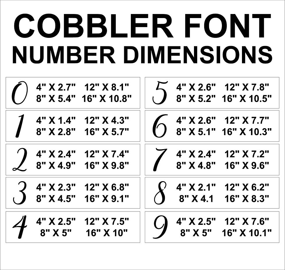 Thumbnail: Cobbler Font Individual Metal Home Numbers