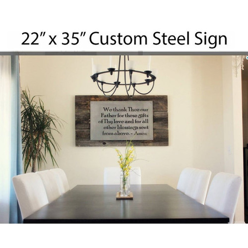 Custom Quote Metal Sign, Inspirational Personalized Sign, Steel Wall Art Decor Langley Metal Works