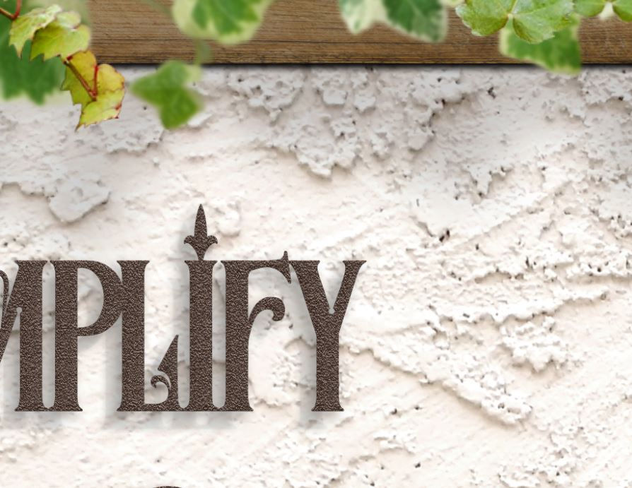 Thumbnail: Simplify Script Sign, Metal Words Indoor or Outdoor