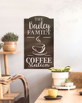 metal coffee sign 