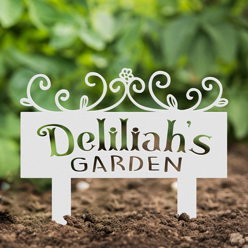 Garden Marker with Stakes Metal Sign Langley Metal Works