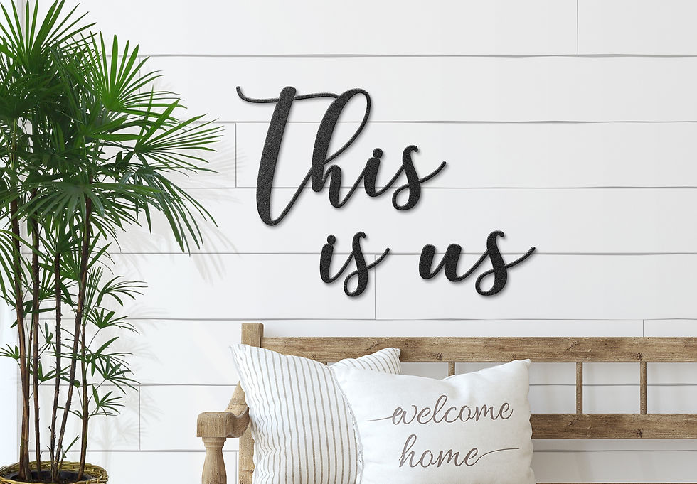 Thumbnail: This Is Us Script Word Signs, Metal Wall Sayings