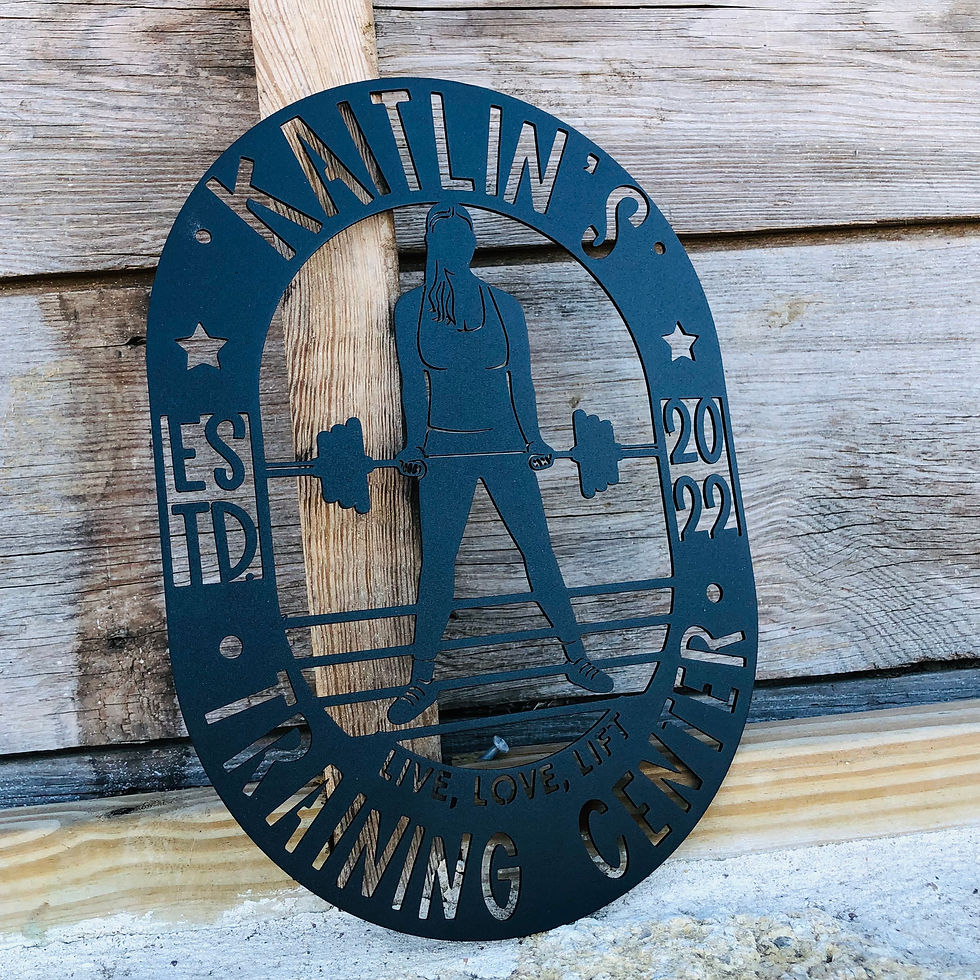 Thumbnail: Personalized Women's Gym Sign