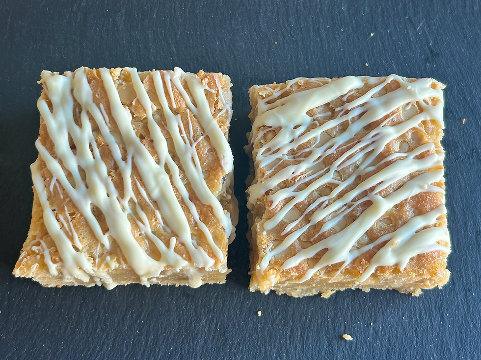 Thumbnail: White chocolate blondies . Various flavours. Freshly baked 