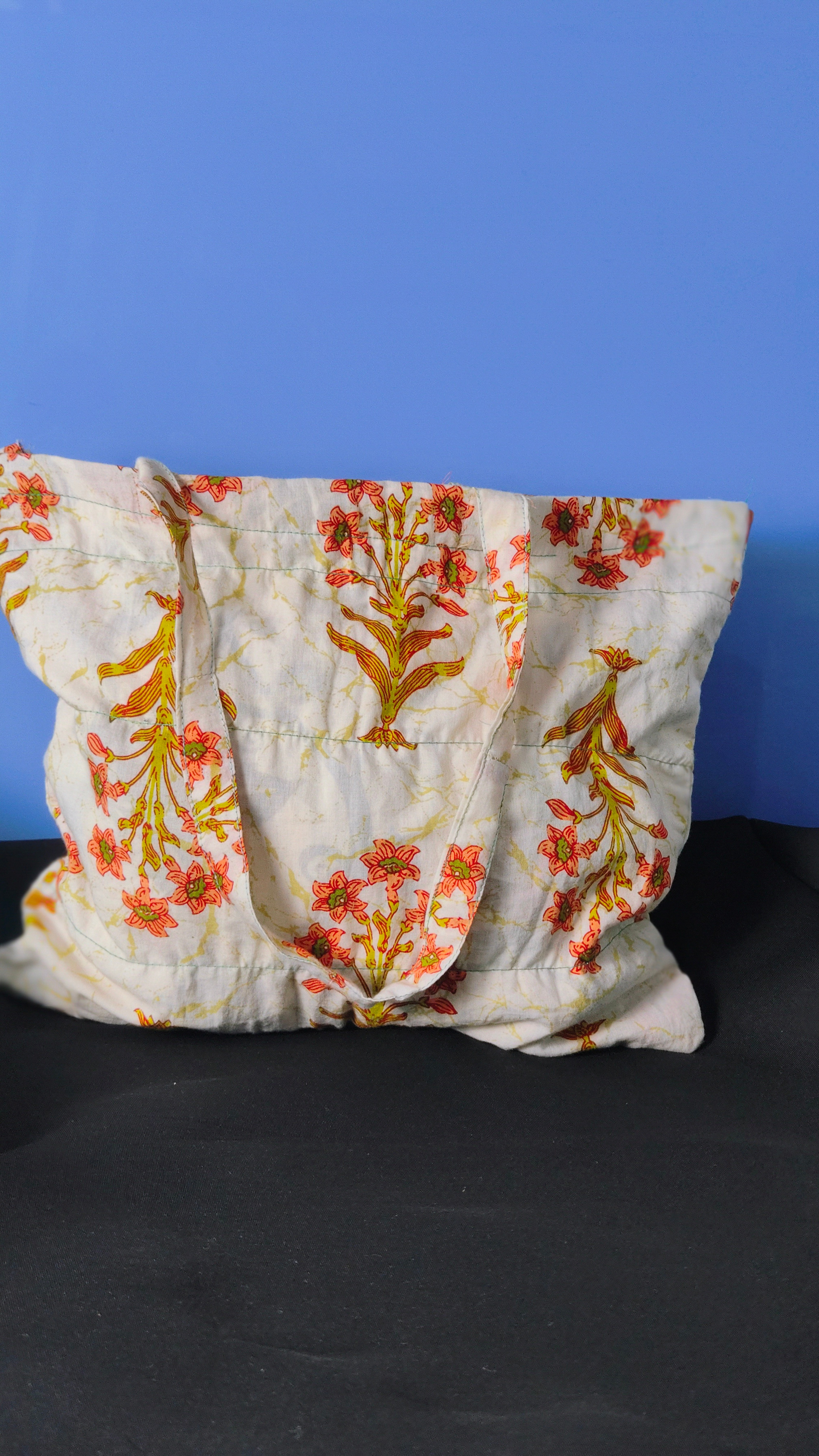Light Floral Print Cloth Tote Bag