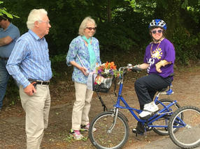 Kathy with John and Pat who walked all of the 200 miles