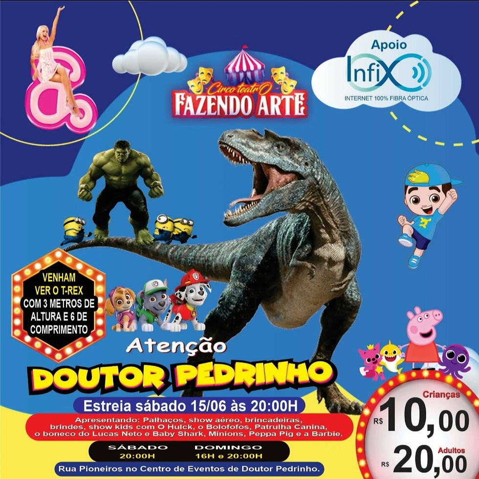 Sábado 15 às 20hrs 