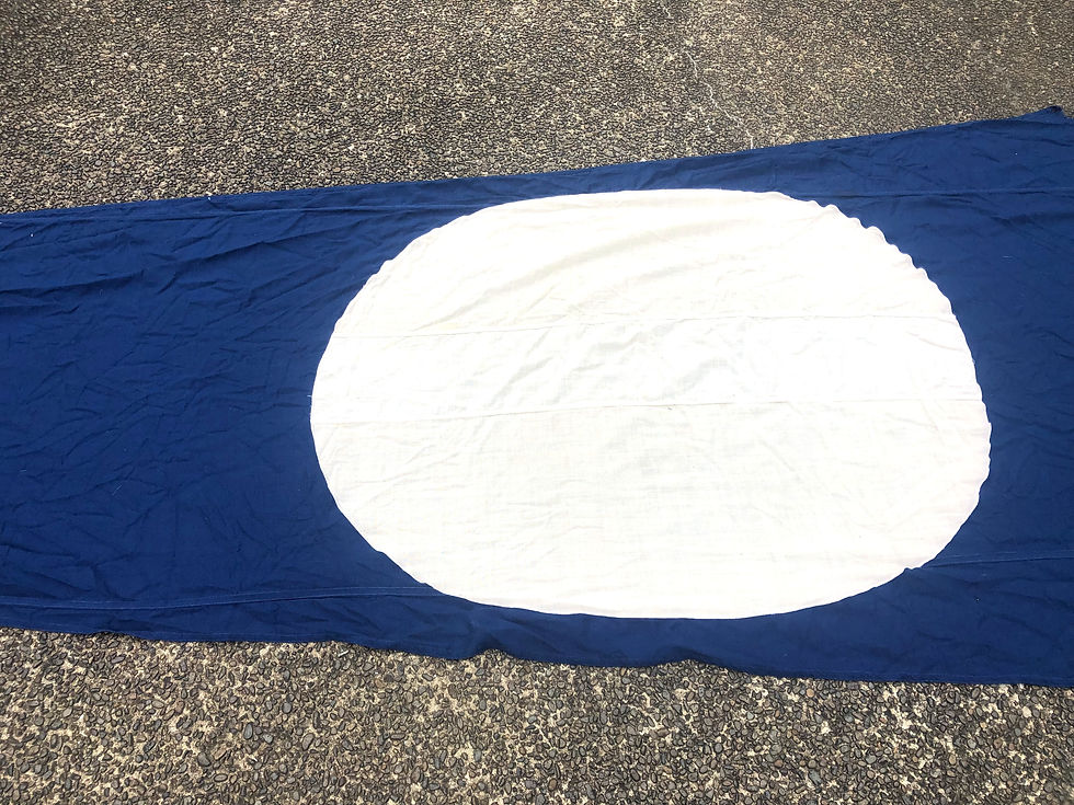 Thumbnail: vintage blue and white ships flag