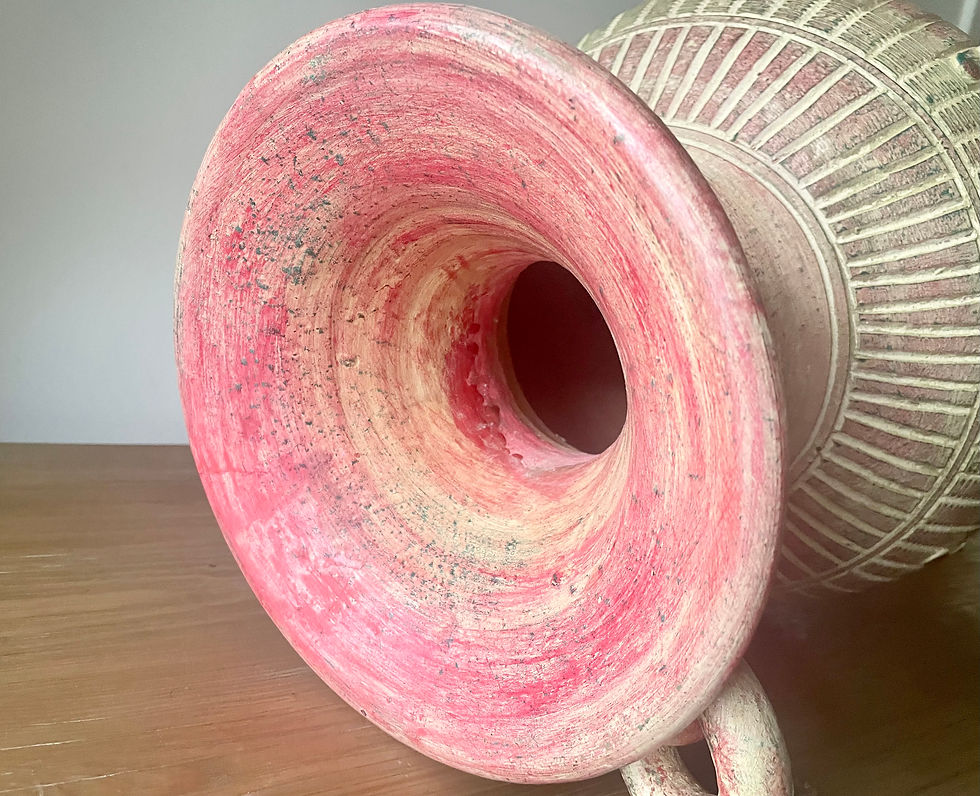 Thumbnail: Large Tribal Ceramic Handled Vase