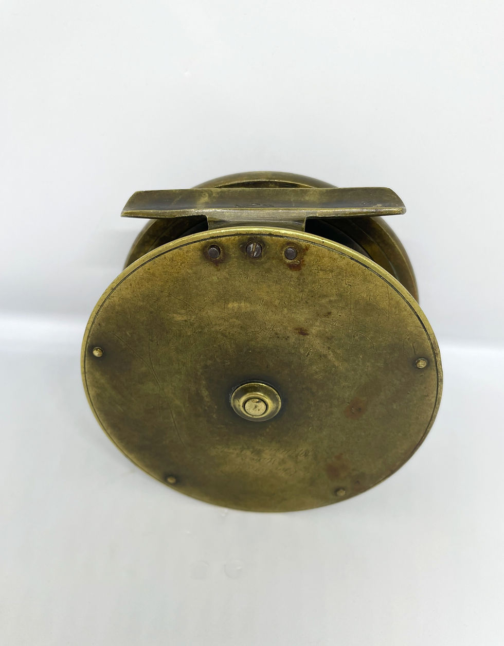 Thumbnail: Antique brass fishing reel