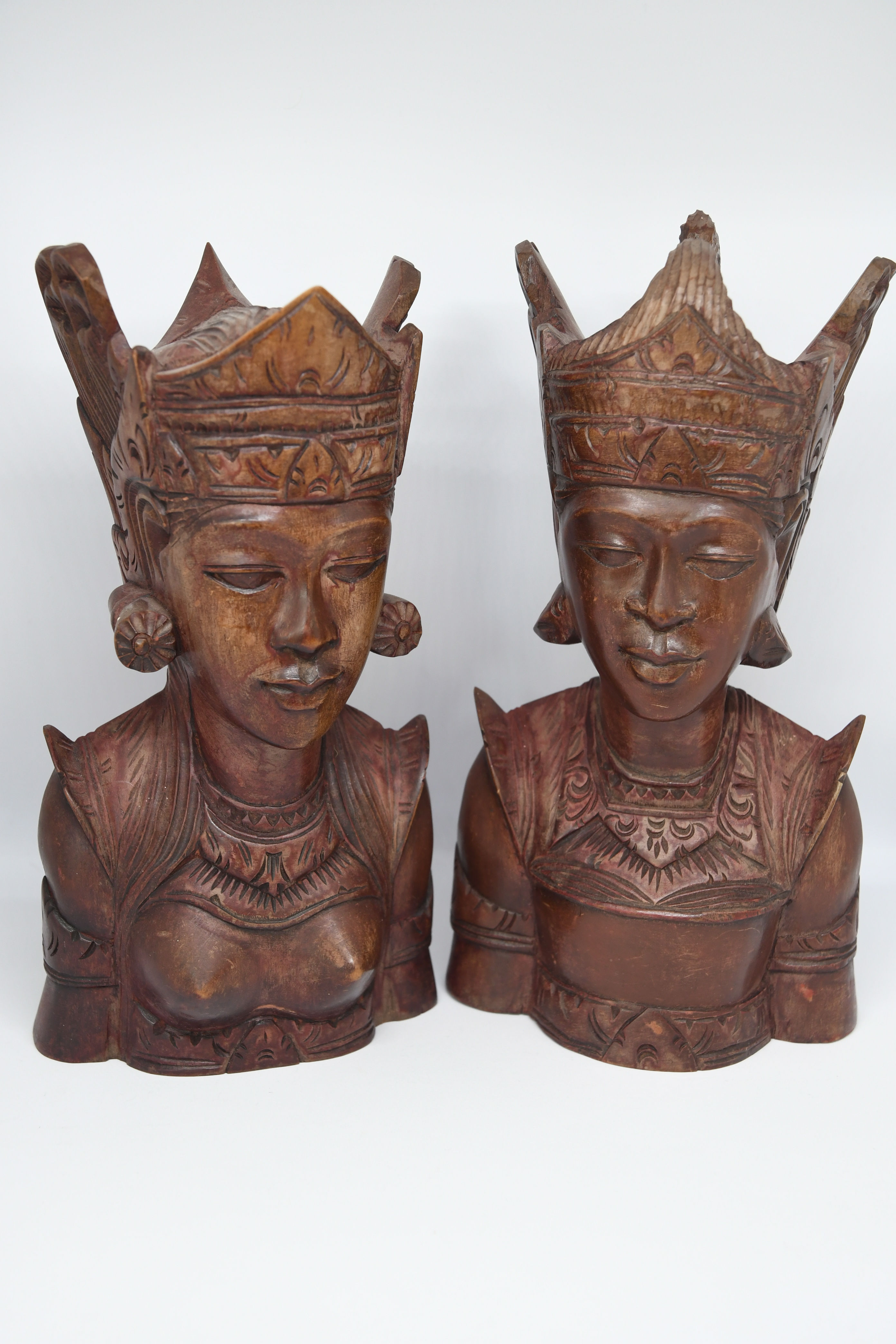 Pair of Balinese Wooden Carvings