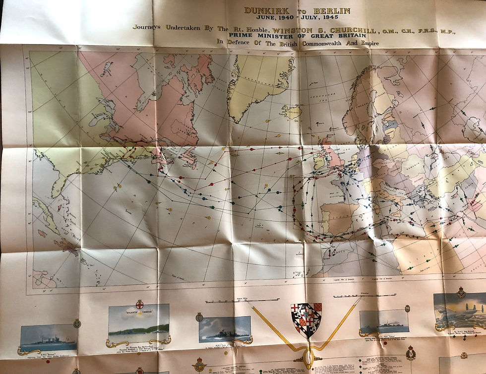 Thumbnail: Winston Churchill foldable travel map