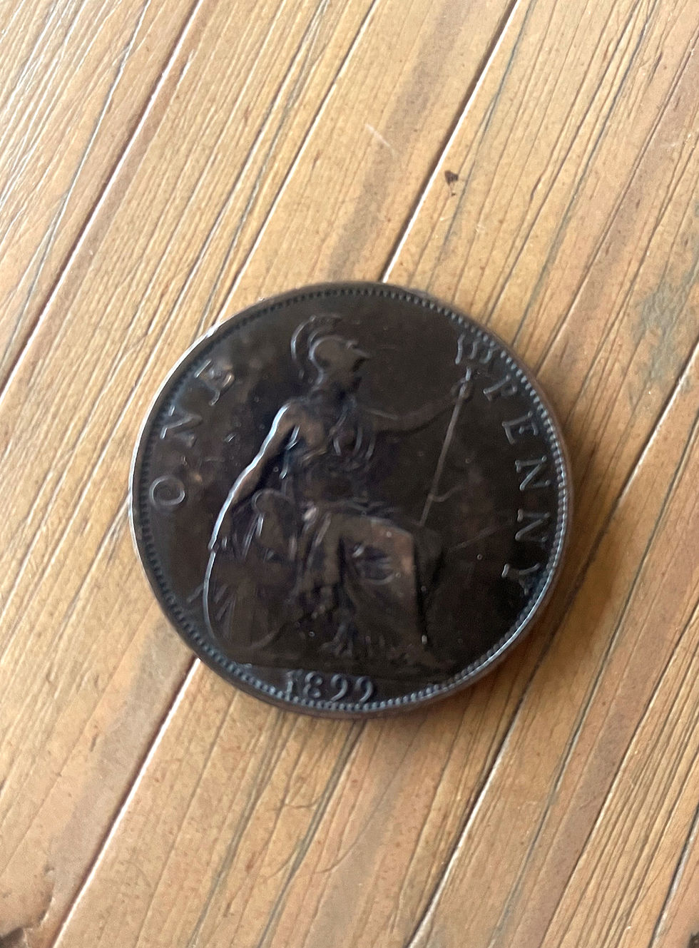Old one penny coin