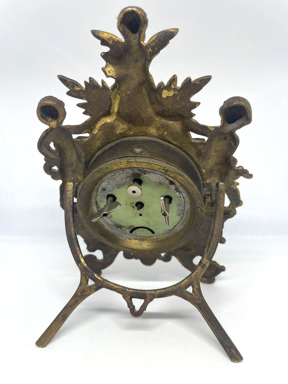 Thumbnail: Gilt brass clock back view