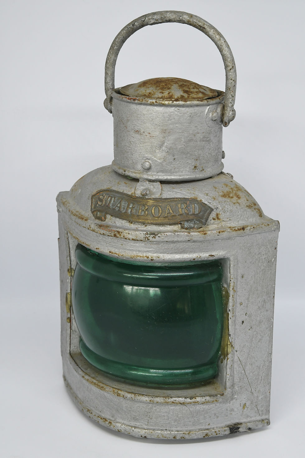 Old Starboard Shipping Lamp