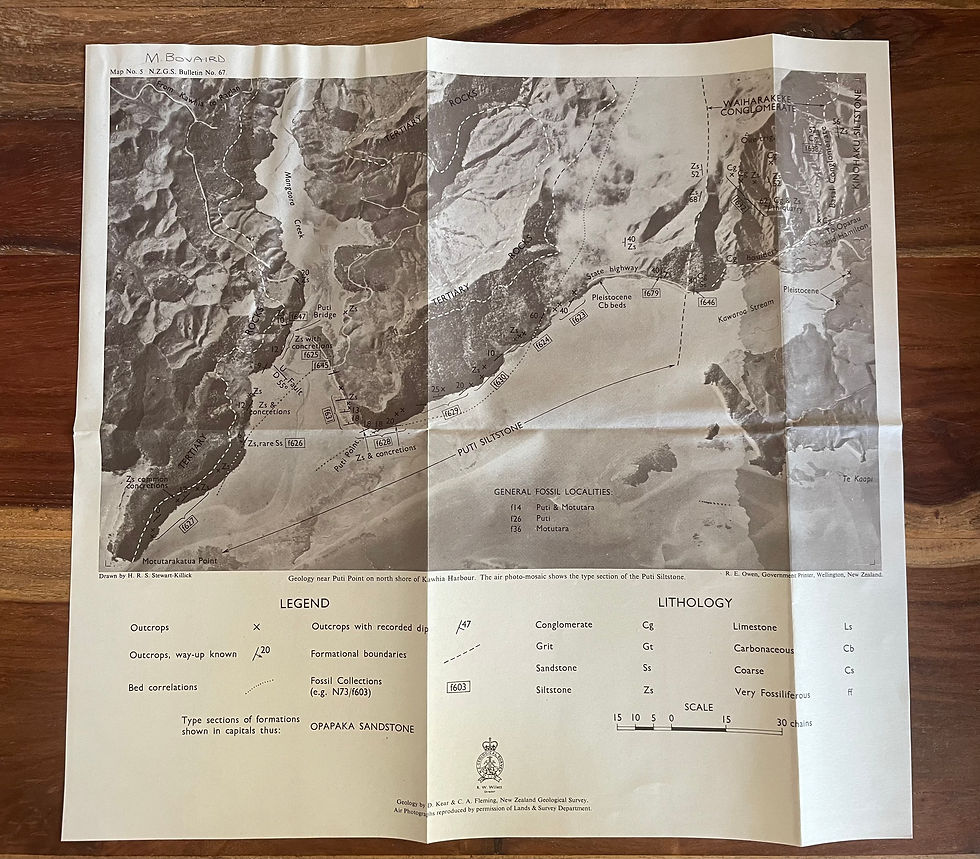 geological map on paper
