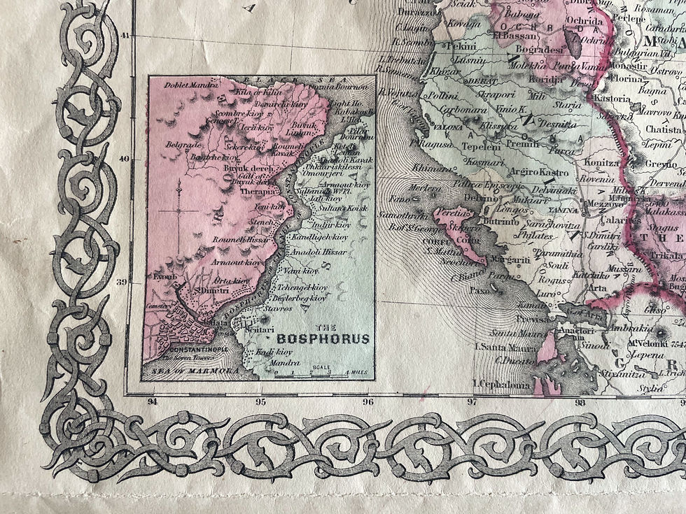 Thumbnail: antique coloured map