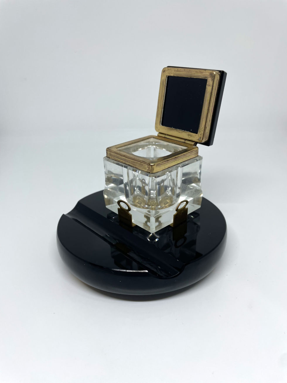 Thumbnail: Art Deco style glass inkwell