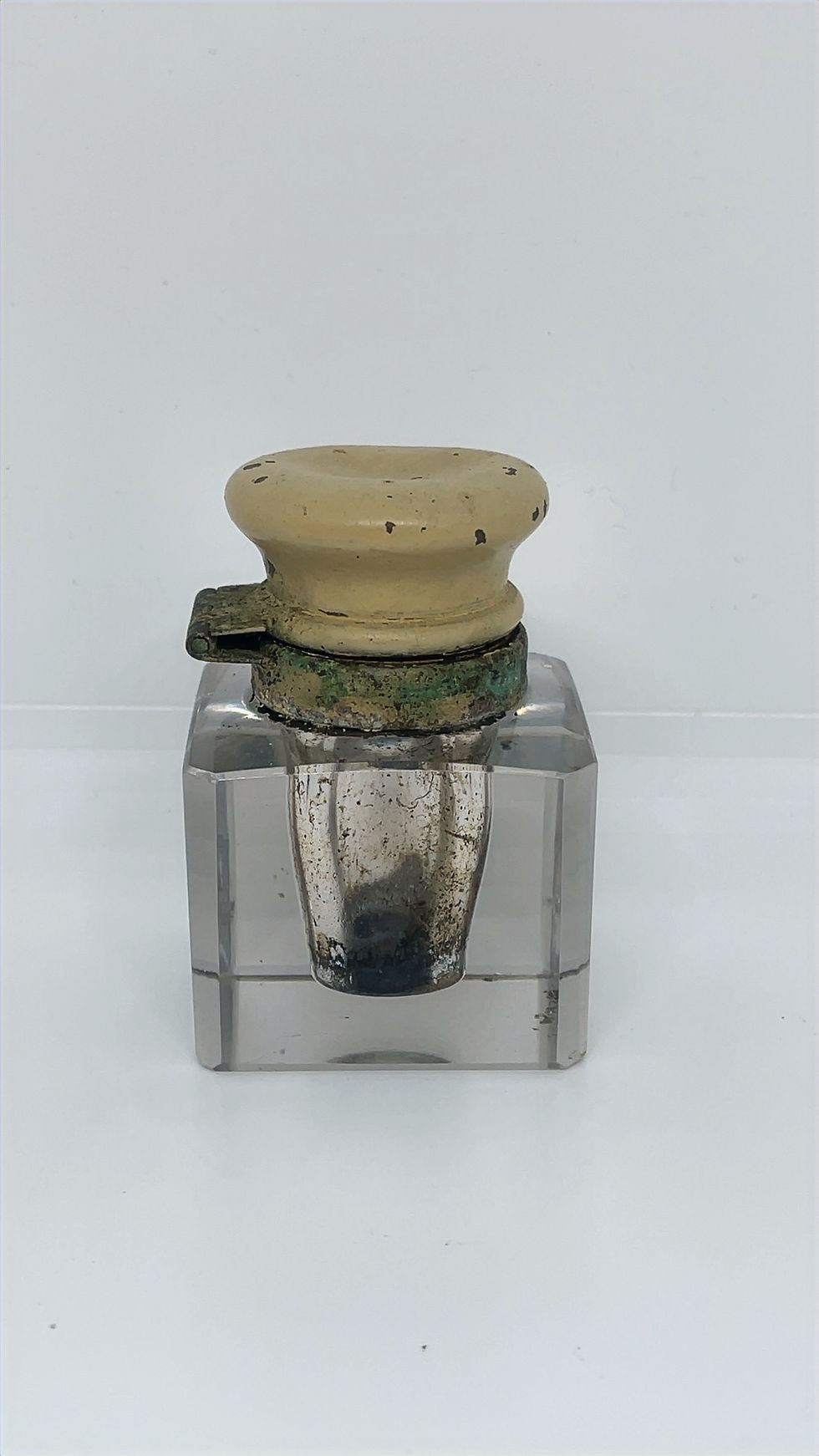 Thumbnail: Vintage glass inkwell