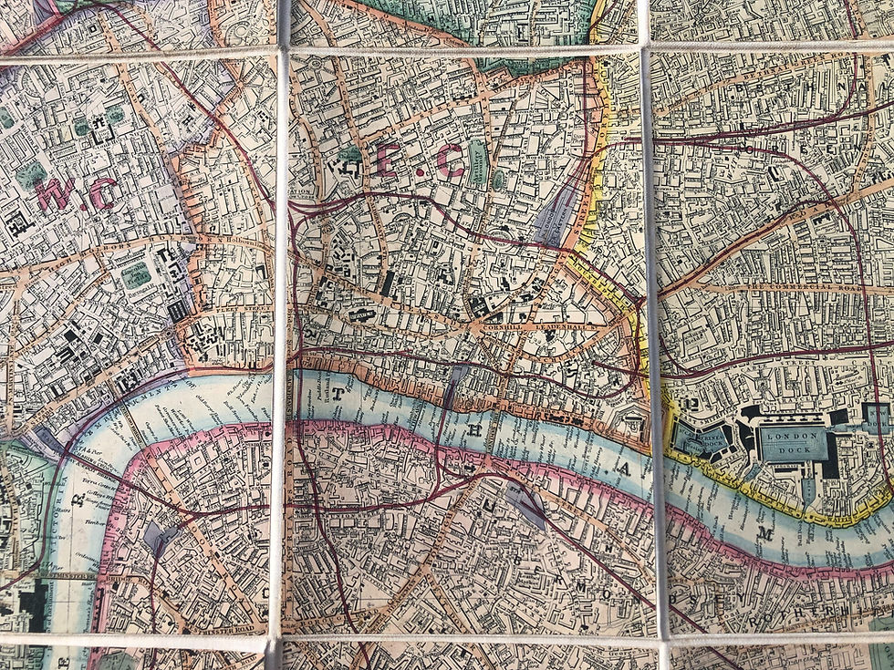 Thumbnail: Antique J.A Wyld Foldable Map of London 1885