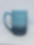 vintage blue mug rear view