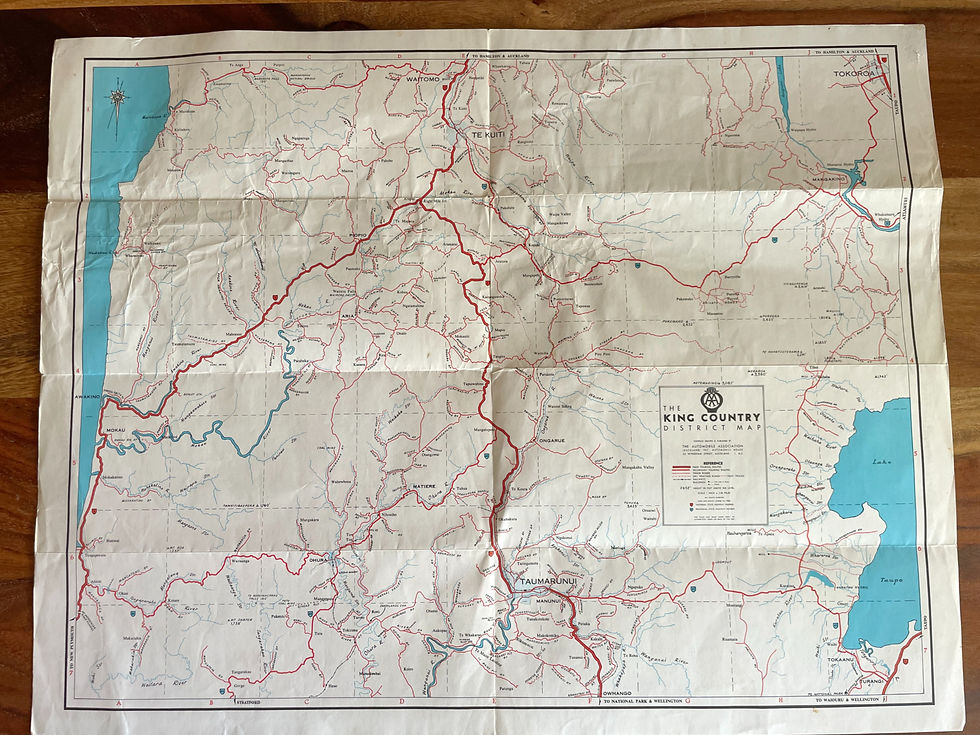 Thumbnail: vintage road map