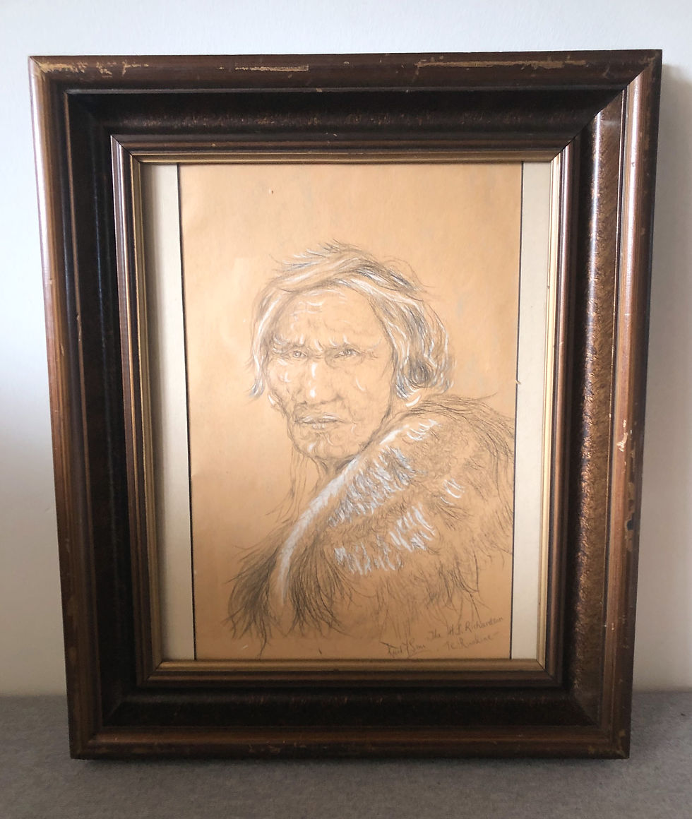 Framed picture of a Maori Lady