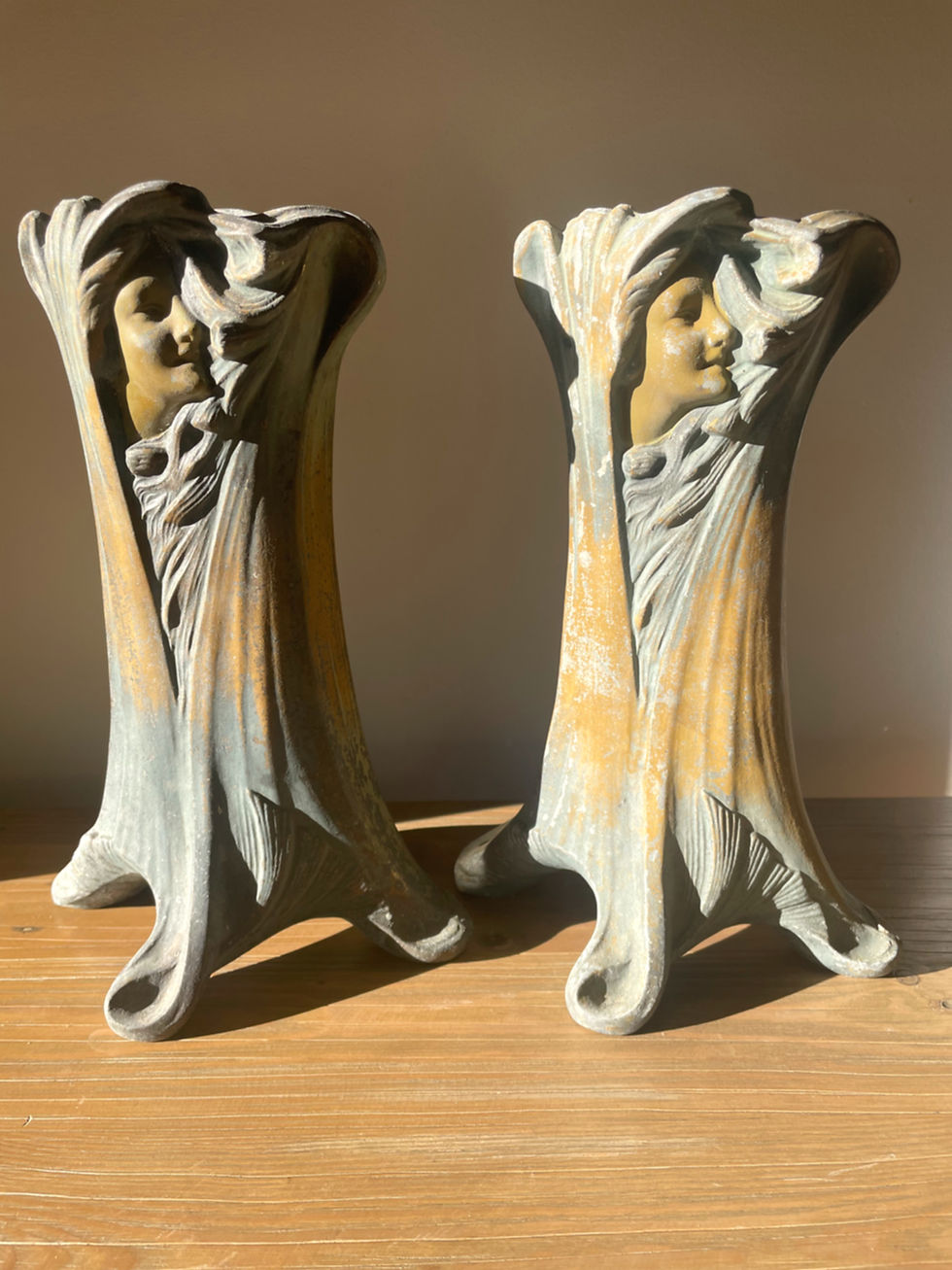 Thumbnail: Art Nouveau style vase pair