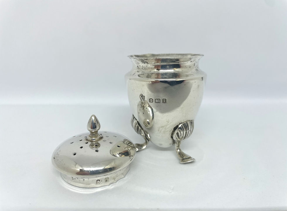 vintage silver pepper pot