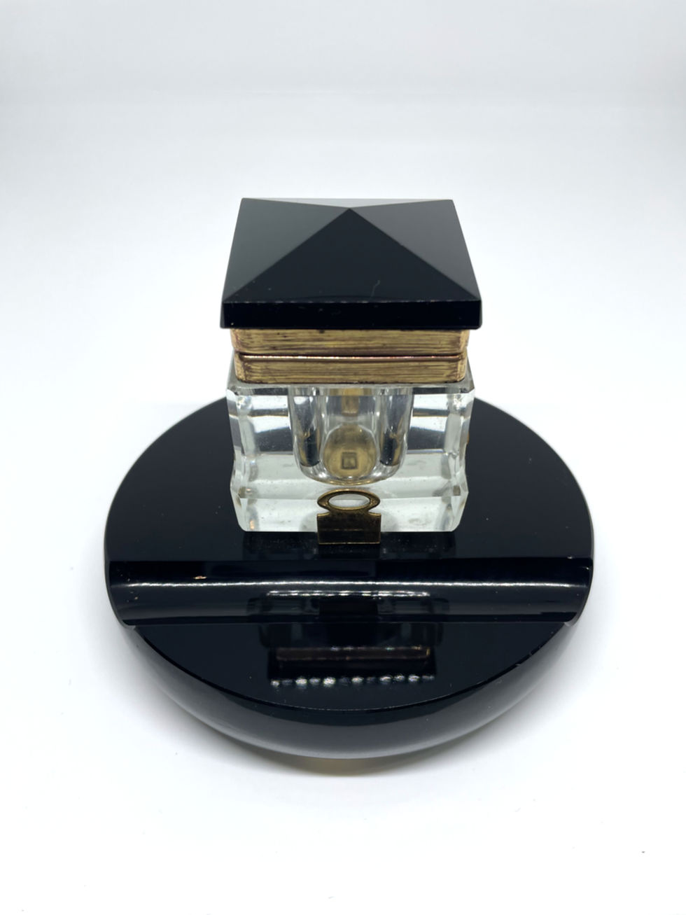 Thumbnail: Art Deco style glass inkwell