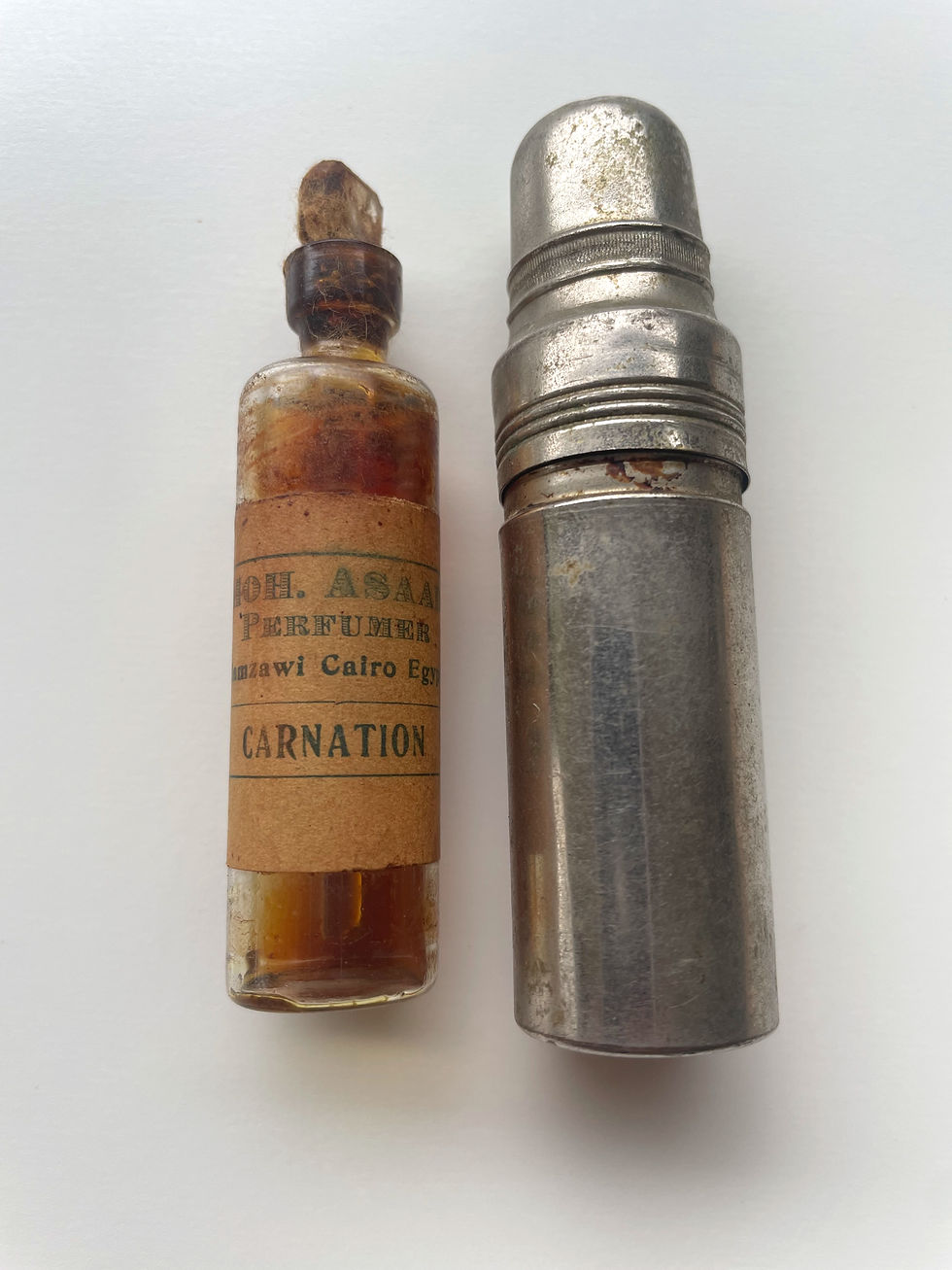 vintage glass perfume bottle