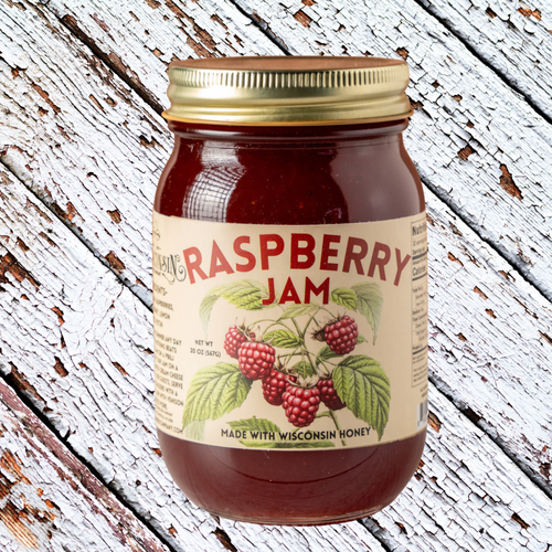 Raspberry Jam with Honey (Seedless) | Wisconsin Bee Company