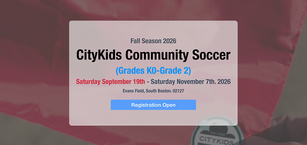 Citykids Community League Begins this Saturday - Rosters and Schedule this week!