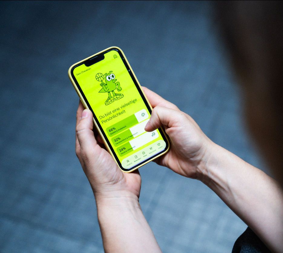 Nutzer verwaltet ihre Daten in der Stark-App