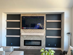 Custom Mantle & Floating Shelves