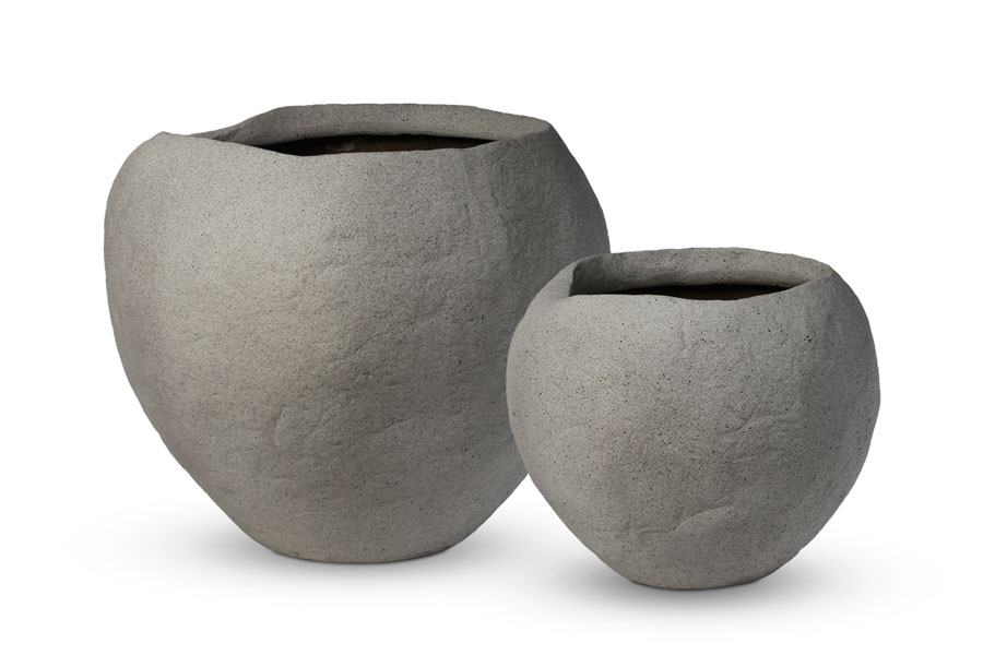 الصورة المصغرة: זוג בתי עציץ MOONRIVER – מראה אבן טבעי בעיצוב על־זמני