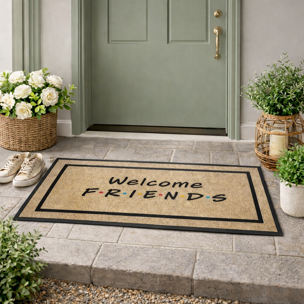 שטיח כניסה BROADWAY – Welcome Friends בעיצוב אייקוני