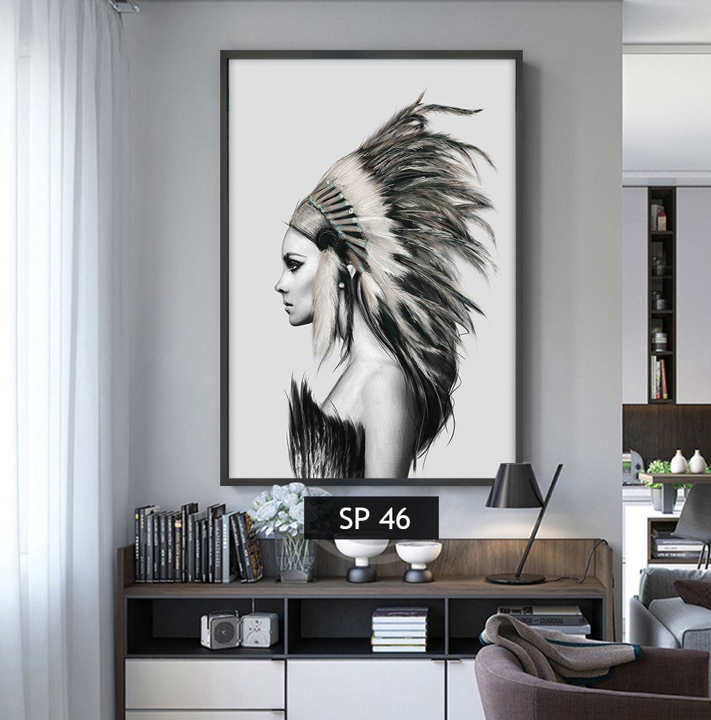 תמונות-אינדיאנית שמאל שחור לבן