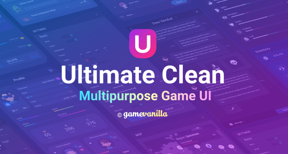 Ultimate Clean GUI Pack | Unity Templates