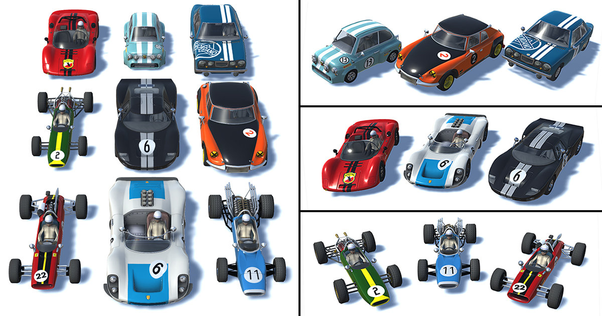 Unity Motor Racing Car Vintage Racing Cars Pack | Unity Templates