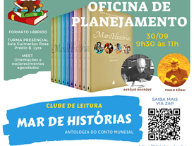 CONVITE - OFICINA DE PLANEJAMENTO - CLUBE DE LEITURA "MAR DE HISTÓRIAS - ANTOLOGIA DO CONTO MUNDIAL"