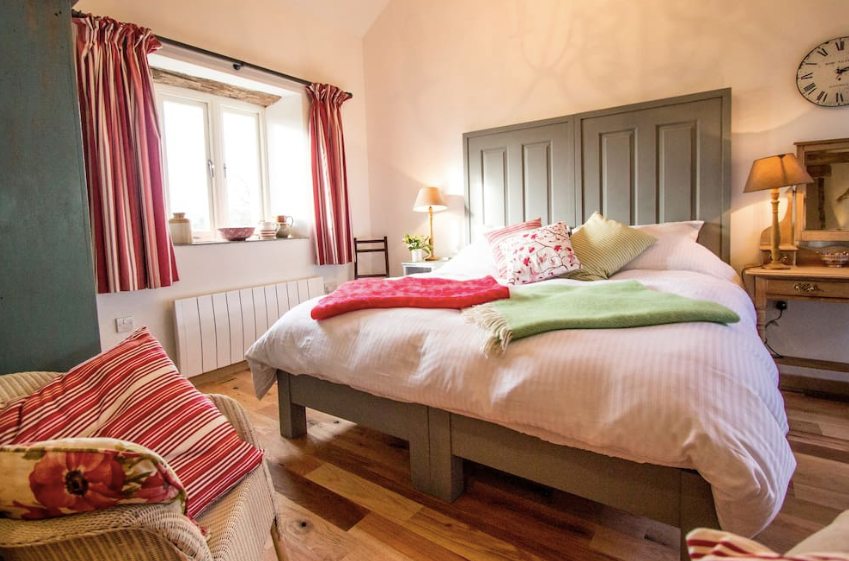 Country style bedroom at swallow barn
