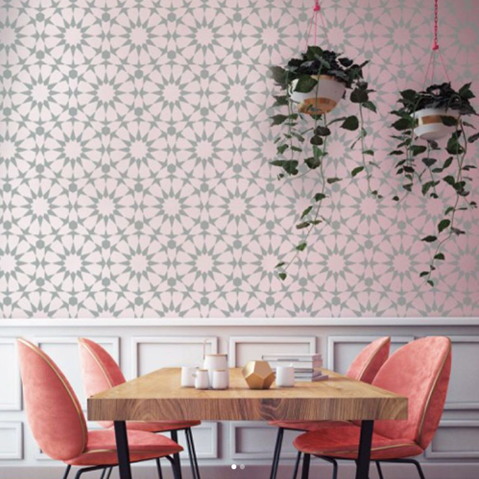 Pink velvet chairs