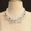 Thumbnail: Vintage Blue and White Lucite Beaded Necklace with Assembled Flowers and Leaves