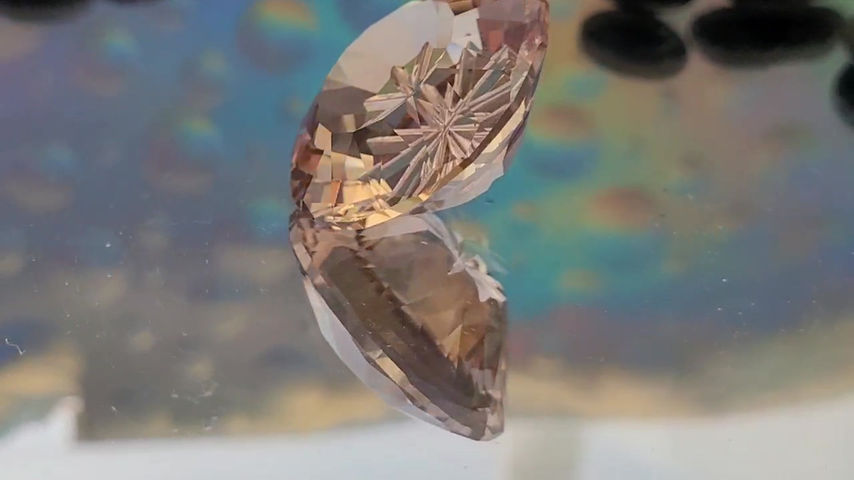 Thumbnail: 46ct Morganite Concave Cut