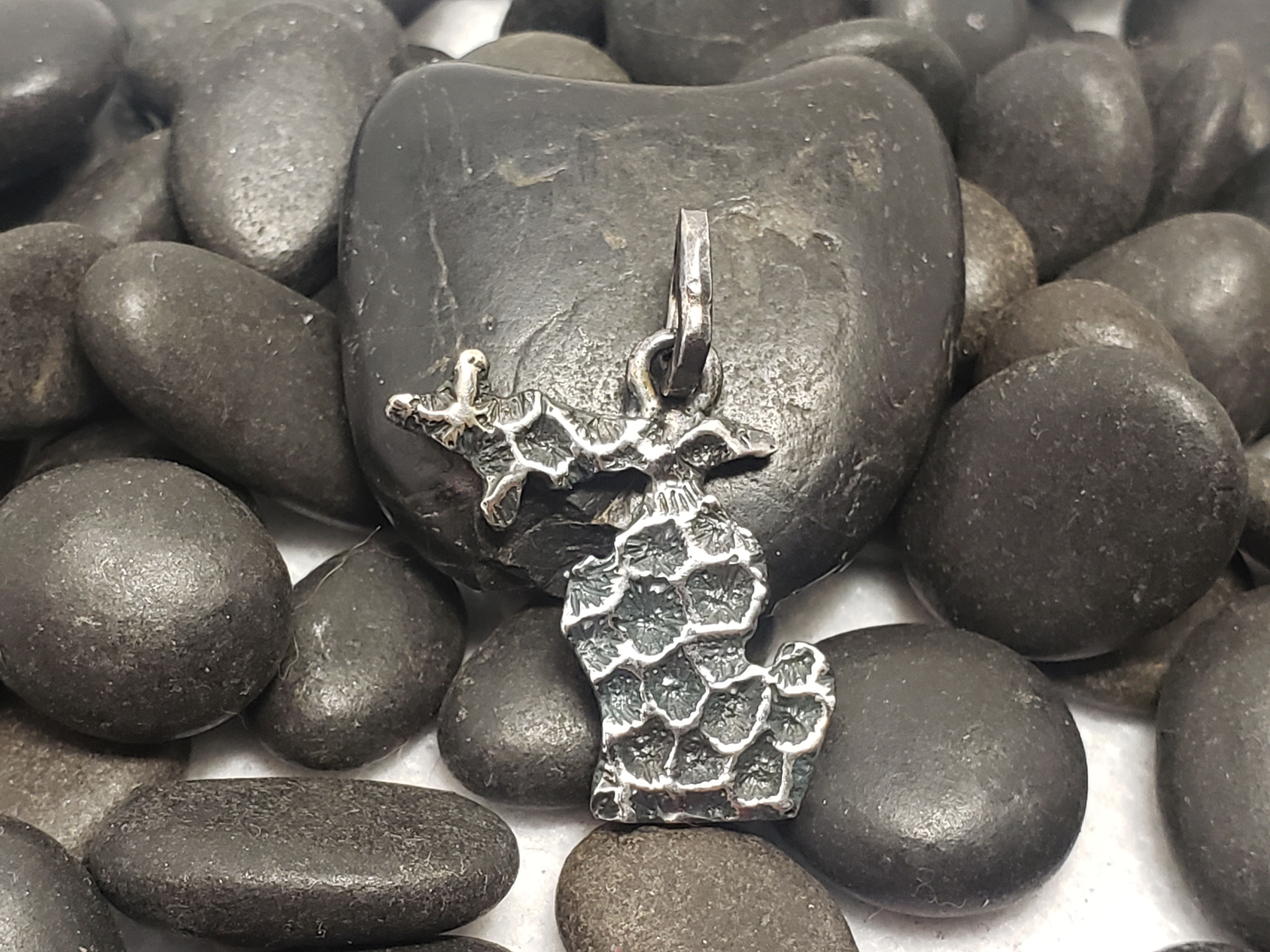 Petoskey Stone Inspired Michigan Pendant